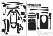 Stickers 3D carbone pour radio Flysky GT-5 (la planche) T-WORK'S