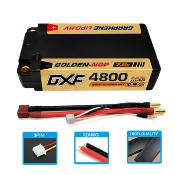 Lipo Batterie 2S 7.6V 4800mAh 140C Gold-NGP 5mm avec cordon DEAN DXF-POWER