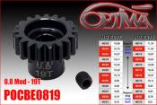 Pignon moteur acier module 0.8 OPTIMA