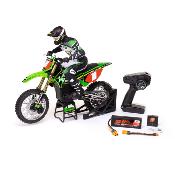 Moto RC 1/4 - Promoto-MX Pro-Circuit - VERTE - RTR AVEC accu et Chargeur LOSI