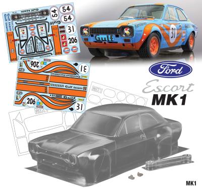 1/10 Ford MK1, 190mm (non peinte) TEAM C