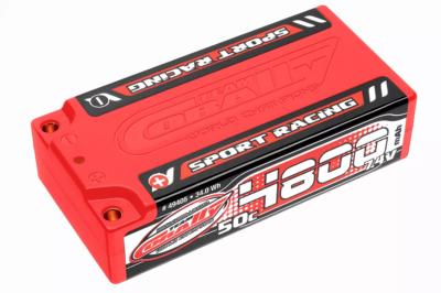 LiPo Battery - 4800mAh - 7.4V - Shorty 2S Sport Racing 50C - 4mm CORALLY