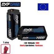 2 X Lipos Batteries 2S 7.6V 7000mAh 140C Blue Lightning Series 5mm avec cordon DEAN