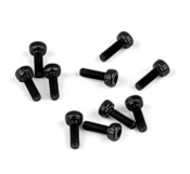 Vis têtes cylindriques M2x6mm noires (10) TEKNO-RC