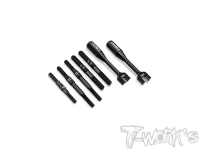 Kit de pas inverses Titane Noirs pour Kyosho MP10 (7pcs+clé) T-WORKS