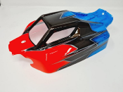 CARROSSERIE VS2 ROUGE/GUN METAL/BLEU PEINTE POUR VS2 HOBAO RACING