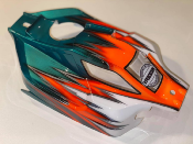 Carrosserie VISION THERMIQUE pour SWORKZ S35-4 - Blanc/Orange Fluo/Vert métal BITTYDESIGN