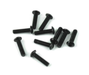 Vis têtes bombées M3x12mm noires (10) TEKNO-RC