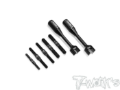 Kit de pas inverses Titane Noirs pour Sworkz S35-4EVO (5pcs+clé) T-WORKS