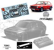 1/10 Carrosserie VW GOLF MKI  190mm (non peinte) TEAM C