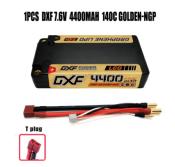 Lipo Batterie 2S 7.6V 4400mAh 140C Gold-NGP 5mm avec cordon DEAN