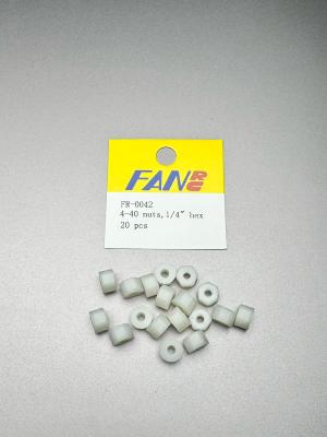 Ecrou nylon 4-40, 1/4" hex blanc (20) FAN RC