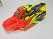 CARROSSERIE S15 ROUGE FLUO/JAUNE FLUO/GRIS PEINTE POUR TEKNO EB48 2.0 J-CONCEPTS