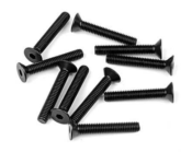 Vis têtes fraisées M4x25mm noires (10) TEKNO-RC