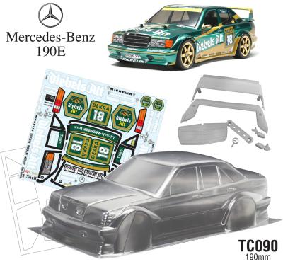 1/10 Benz 190E DIEBELS 190mm (non peinte) TEAM C