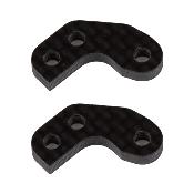 Caster Block Link Mount Set, 0, carbon fiber B7/B7D TEAM-ASSOCIATED