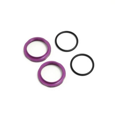 Molette de réglage d'amortisseur COURT PURPLE + joints (2) TEKNO RC