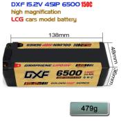 Lipo batterie 4S 15.2V 6500mAh 150C Gold NGP 5mm avec cordon XT90 DXF-POWER