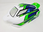 CARROSSERIE VS2 BLANC/VERT FLUO/BLEU METAL PEINTE POUR VS2 HOBAO RACING