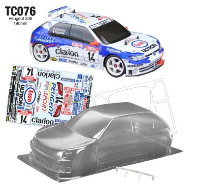 1/10 Peugeot 306 190mm (non peinte) TEAM C