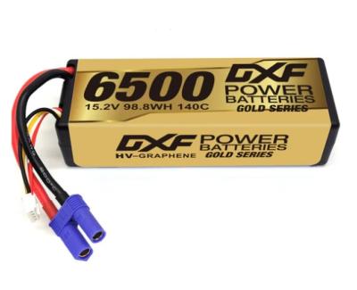 Lipo batterie 4S 15.2V 6500mAh 140C EC5 DXF-POWER