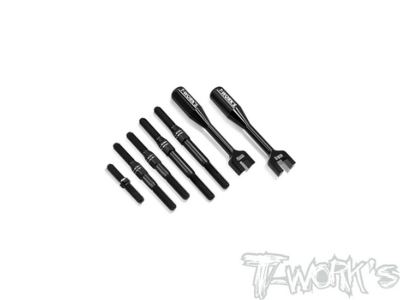 Kit de pas inverses Titane Noirs pour XRAY XB8E 2024 (4pcs+clé) T-WORKS