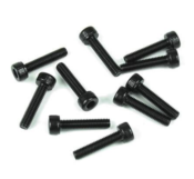 Vis têtes cylindriques M3x10mm noires (10) TEKNO-RC