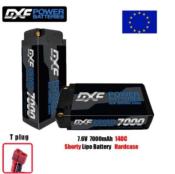 2 X Lipos Batteries 2S 7.6V 7000mAh 140C Blue Lightning Series 5mm avec cordon DEAN DXF-POWER